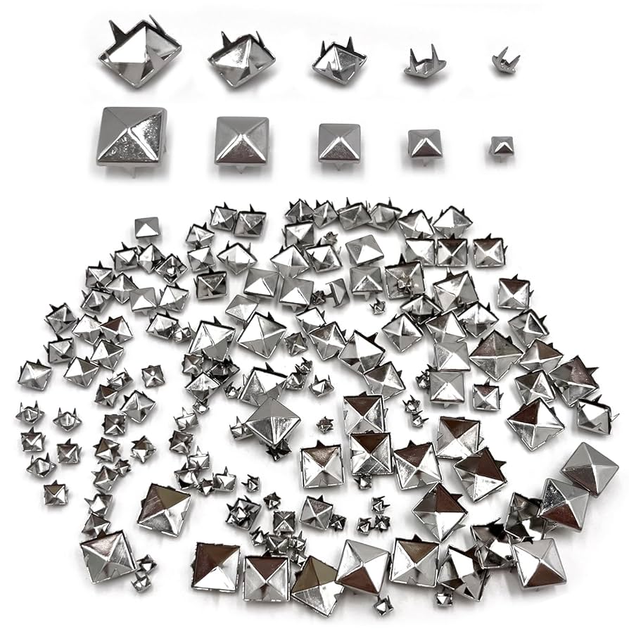 Amazon.com: Honigo Silver 150pcs Square Pyramid Studs Metal